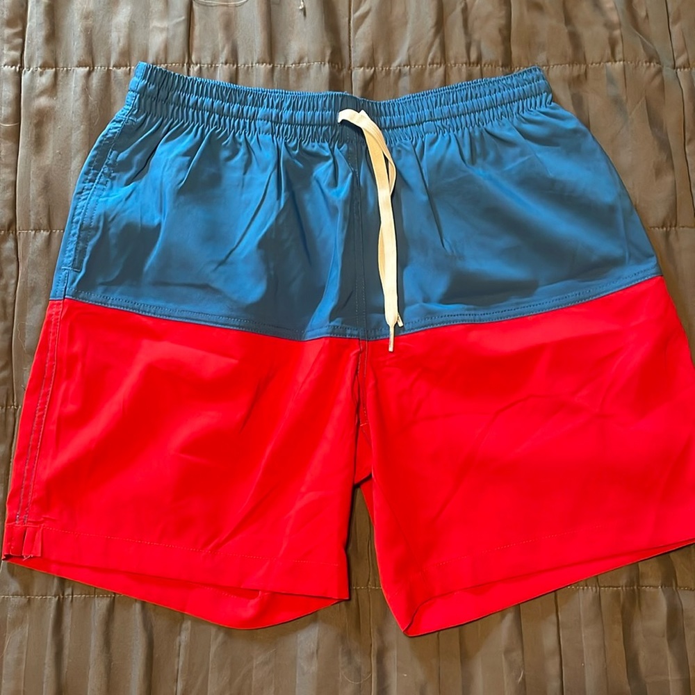 Chubbies Men’s Swim Trunks - Blue and Red